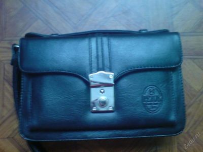 Лот: 54389. Фото: 1. Барсетка мужская, коженаменитель... Сумки
