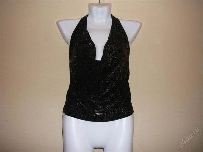 Лот: 753291. Фото: 1. Топ трикотажный с люрексом темно-коричневый... Футболки, топы и майки