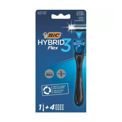 Лот: 24345504. Фото: 1. Станок для бритья Bic, Flex3 Hybrid... Бритвенные станки и лезвия