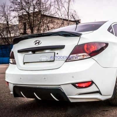 Лот: 16726828. Фото: 1. Лип спойлер ZEUS на Hyundai Solaris... Детали тюнинга