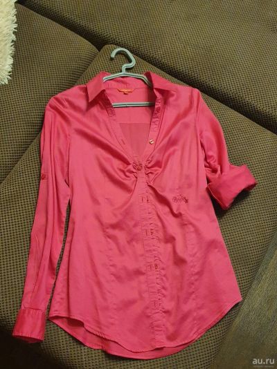 Лот: 17872165. Фото: 1. Рубашка розовая 44 размер. Блузы, рубашки