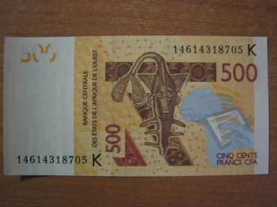 Лот: 6132503. Фото: 1. Западная Африка 500 франков 2012... Африка