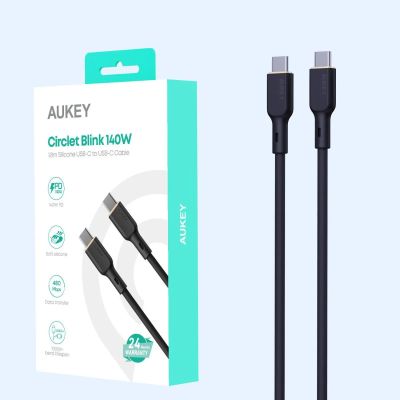 Лот: 24677057. Фото: 1. Кабель Aukey Silicone Type-C/Type-C... Дата-кабели, переходники