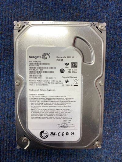 Лот: 15841699. Фото: 1. 250GB Seagate ST3250318AS 3.5... Жёсткие диски (HDD)