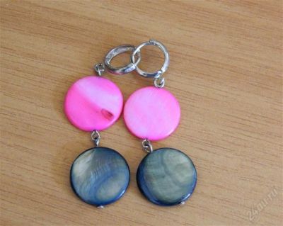 Лот: 1910254. Фото: 1. Серьги из перламутра. возможен... Серьги, каффы