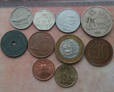Лот: 9176843. Фото: 1. 10 иностранных монет. Остальные страны