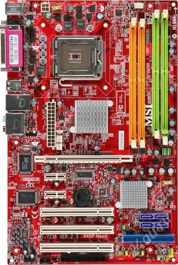 Лот: 1208885. Фото: 1. MSI MS-7236 ver:2.5 945PL Neo... Материнские платы