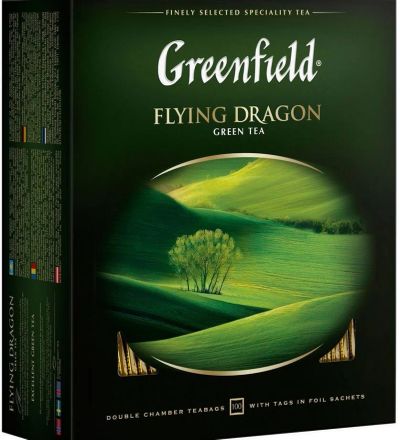 Лот: 14560699. Фото: 1. Greenfield Flying Dragon зеленый... Чай, кофе, какао