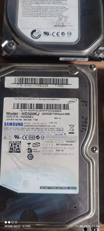 Лот: 19167437. Фото: 1. Hdd. Жёсткие диски (HDD)