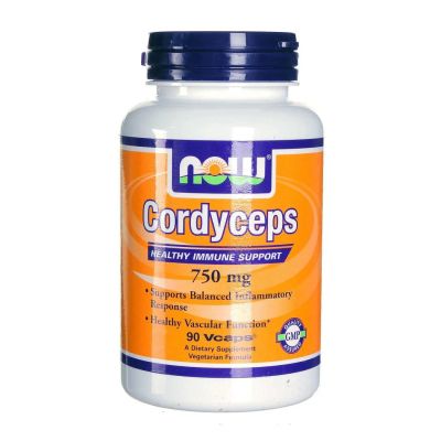 Лот: 4289506. Фото: 1. Кордицепс, NOW Cordyceps (750mg... Спортивное питание, витамины