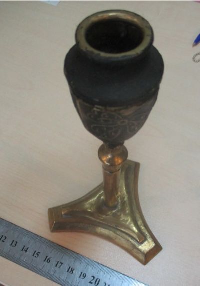 Лот: 17523155. Фото: 1. Подсвечник с клеймом мастера Феофилова... Предметы интерьера и быта