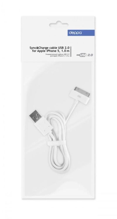 Лот: 4754062. Фото: 1. USB 2.0 Data Cable Deppa Apple... Дата-кабели, переходники