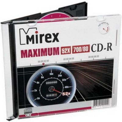 Лот: 20683352. Фото: 1. Диск CD-R 1шт Mirex 700Mb 52x... Другое (носители информации)