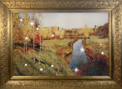 Лот: 21290811. Фото: 1. Картина Золотая осень с кристаллами... Другое (сувениры, подарки)