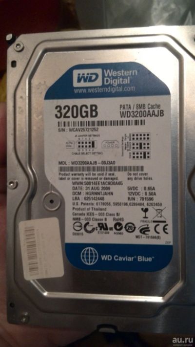 Лот: 13136575. Фото: 1. жесткий диск WD 320GB. Жёсткие диски (HDD)