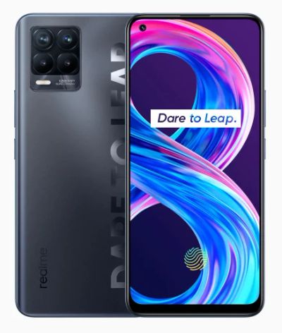 Лот: 17546362. Фото: 1. Realme 8 Pro 8/128 чёрный + гидрогель... Смартфоны