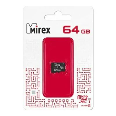 Лот: 22142654. Фото: 1. КАРТА ПАМЯТИ MIREX microSDXC 64GB... Карты памяти