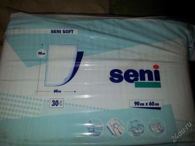 Лот: 2012997. Фото: 1. Пеленки SENI SOFT 60*90. Антисептики, защитные средства, медицинские маски