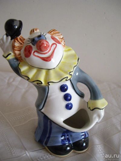 Лот: 19260384. Фото: 1. Клоун-карандашница,авторская керамика... Другое (предметы интерьера)
