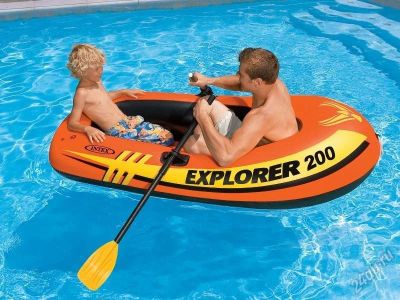 Лот: 1877354. Фото: 1. Лодка надувная Explorer 200 INTEX. Красноярск