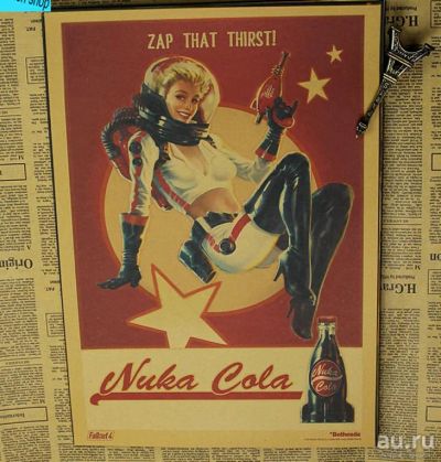 Лот: 13528397. Фото: 1. Постер плакат Fallout 4 Nuka Cola... Аксессуары