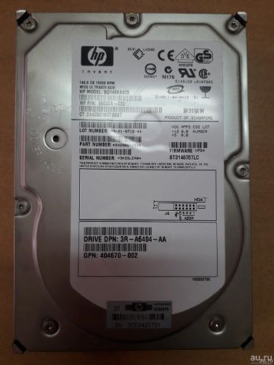Лот: 16697701. Фото: 1. Жесткий диск 146.8GB HP модель... Жёсткие диски (HDD)