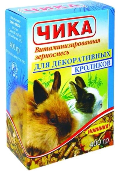 Лот: 5884140. Фото: 1. Корм ЧИКА для кроликов, 400 г. Корма