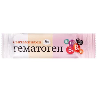 Лот: 23722100. Фото: 1. PL Гематоген с витаминами 40 г. Лекарства