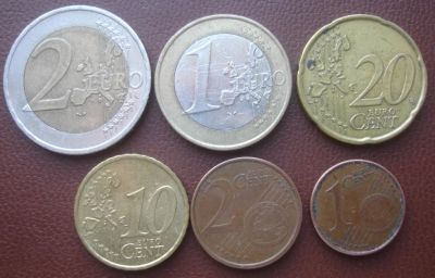 Лот: 6063892. Фото: 1. Шесть монет Евросоюза. Европа