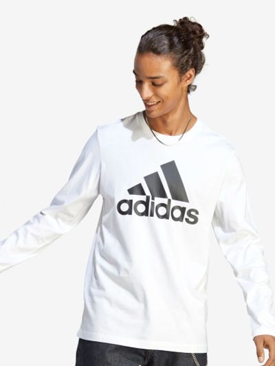 Лот: 24326865. Фото: 1. Лонгслив мужской adidas, Белый. Другое (спортивная одежда)
