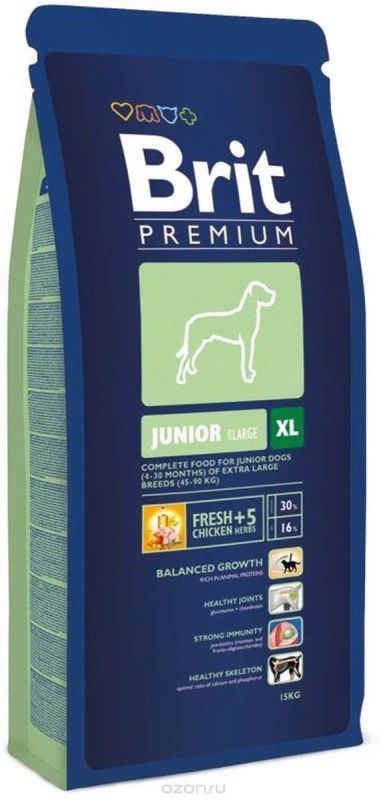 Лот: 11991634. Фото: 1. Сухой корм Brit Premium Junior... Корма