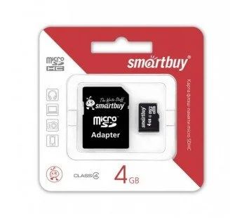 Лот: 16205205. Фото: 1. Карта памяти MicroSD 4 Gb Smart... USB-флеш карты
