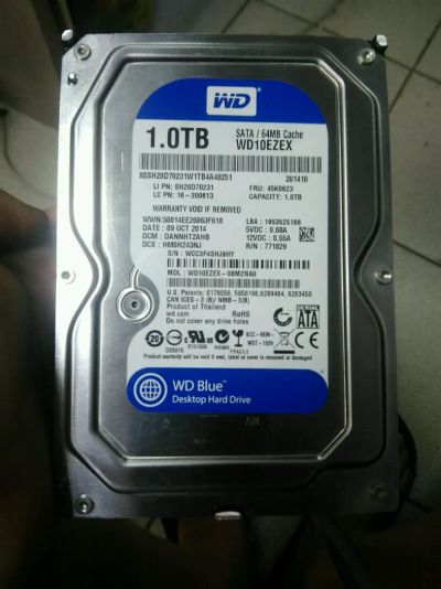 Лот: 11719856. Фото: 1. Жесткий диск 1tb б/у полностью... Жёсткие диски (HDD)