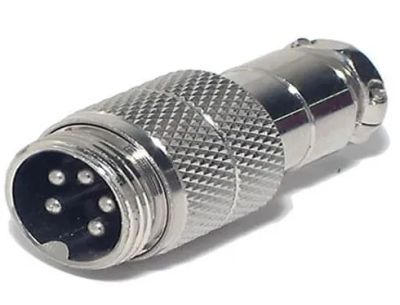 Лот: 20586499. Фото: 1. Разъем GX12 5pin, вилка на кабель. Разъёмы