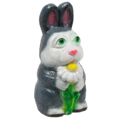 Лот: 25551027. Фото: 1. Фигурка садовая Кролик с ромашкой... Всё для ландшафта