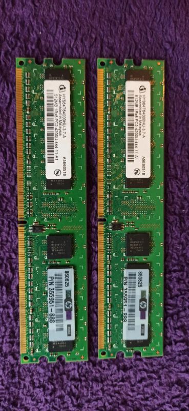 Лот: 18952015. Фото: 1. Память DDR2: 512 x 2 = 1 GB. Оперативная память
