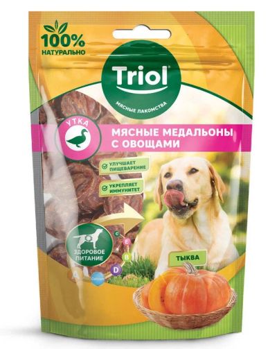 Лот: 16314809. Фото: 1. ТРИОЛ для собак Медальоны из утки... Корма