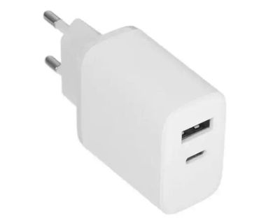 Лот: 20932500. Фото: 1. СЗУ-1USB + USB-C Axxa PD 3.0... Зарядные устройства, блоки питания, адаптеры сетевые для смартфонов