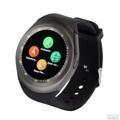 Лот: 12721654. Фото: 1. Смарт часы Smart Watch Y1. Черные... Смарт-часы, фитнес-браслеты, аксессуары