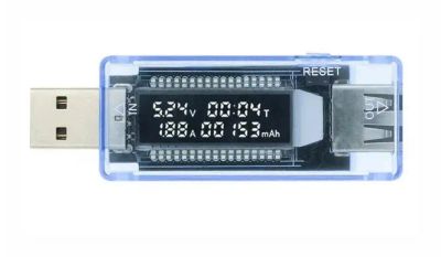Лот: 21574034. Фото: 1. Тестер USB 4-20 В, 0-3 А OLED. Радиолюбительский инструмент