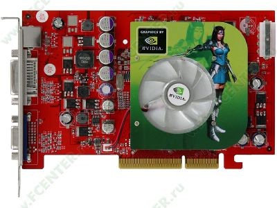 Лот: 6788234. Фото: 1. Palit Geforce 6600GT 256 mb AGP... Видеокарты