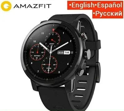 Лот: 17555704. Фото: 1. Новые часы Amazfit Stratos 2 Black... Смарт-часы, фитнес-браслеты, аксессуары