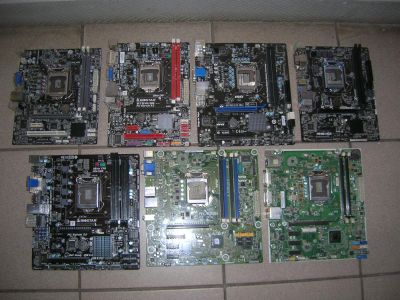 Лот: 9575156. Фото: 1. 7 неисправных мат. плат LGA 1155... Материнские платы