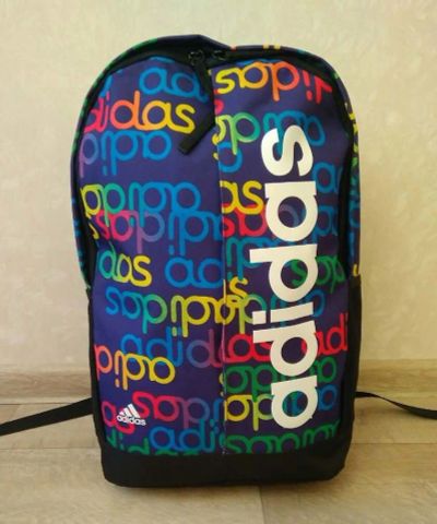 Лот: 10245248. Фото: 1. Рюкзак Adidas цветные буквы фиолетовый. Рюкзаки, портфели