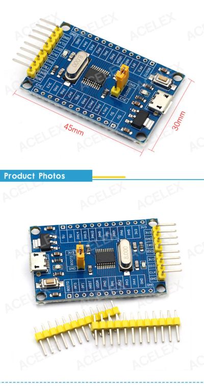 Лот: 16968772. Фото: 1. Отладочная плата STM32F030F4P6... Микроконтроллеры
