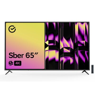 Лот: 24288859. Фото: 1. Умный телевизор Sber SDX-65U4015. Умный дом