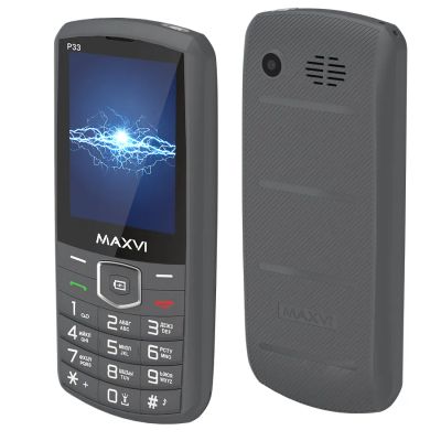 Лот: 25084135. Фото: 1. Сотовый Maxvi P33 Dark grey 2sim... Кнопочные мобильные телефоны