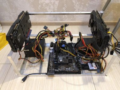 Лот: 11662145. Фото: 1. Ферма 2x Asus STRIX GTX1070. Майнинг фермы, товары для майнинга
