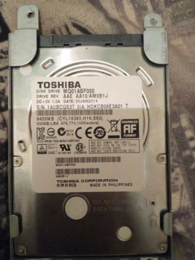 Лот: 9181245. Фото: 1. Toshiba 500GB. Жёсткие диски