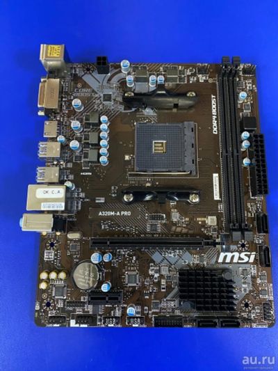 Лот: 16991339. Фото: 1. Материнская плата MSI A320M-A... Материнские платы